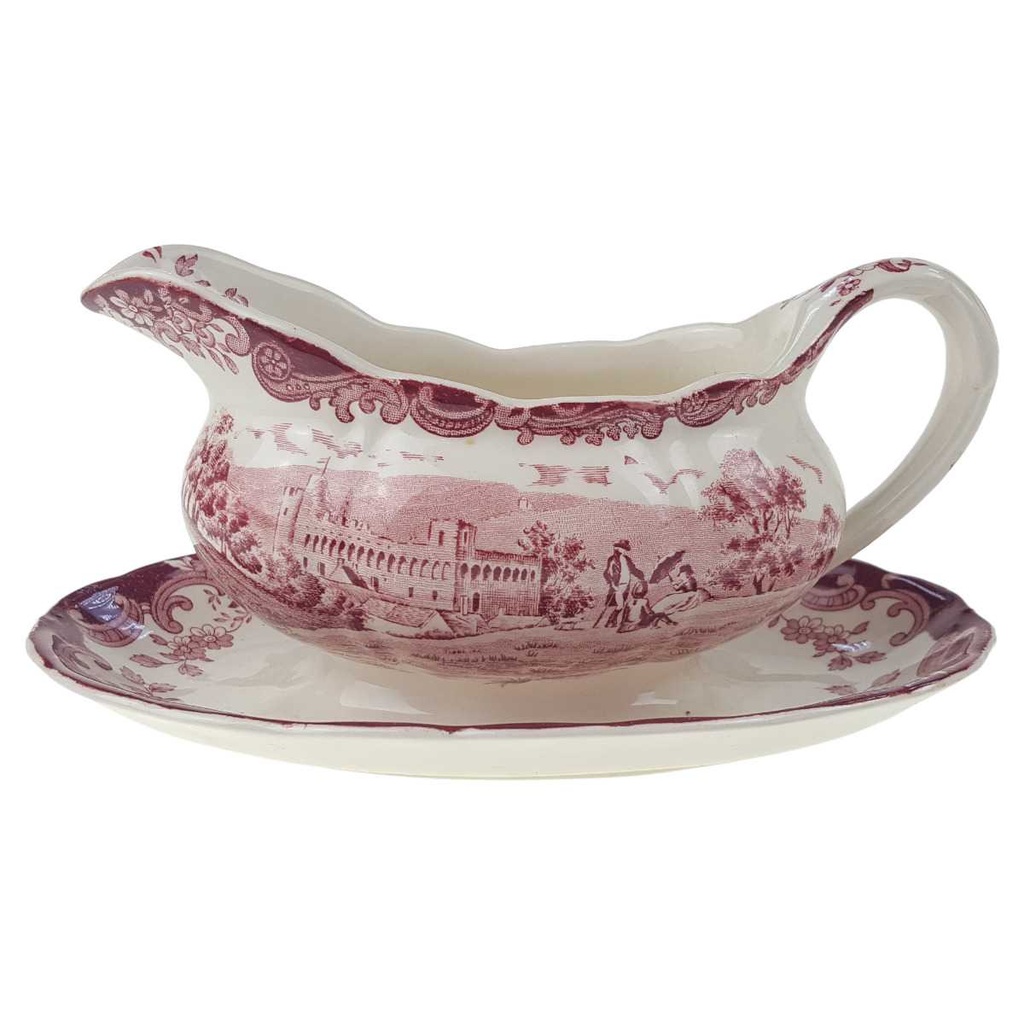 [129322] Sauciere 1tlg 0,3 L Palissy Avon Scenes Rot gebraucht - sehr gut