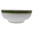 Schüssel 18,3 cm Eschenbach Venedig Perlrand Grün Gold gebraucht - akzeptabel