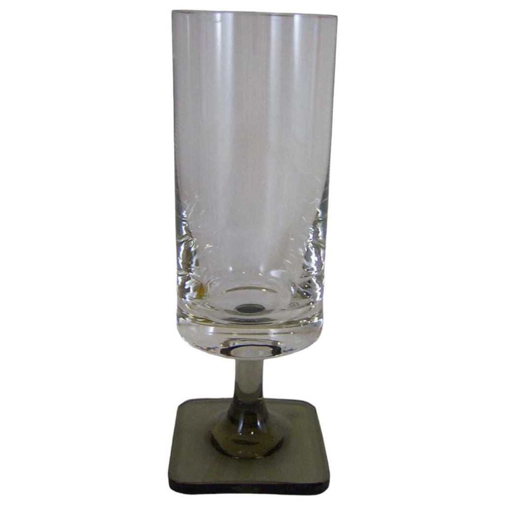 [160509531] Weinglas Weinrömer Überfangglas mit Gravur Rosenthal Rauchglas Georg Jensen Berlin Eckiger Fuß gebraucht - sehr gut