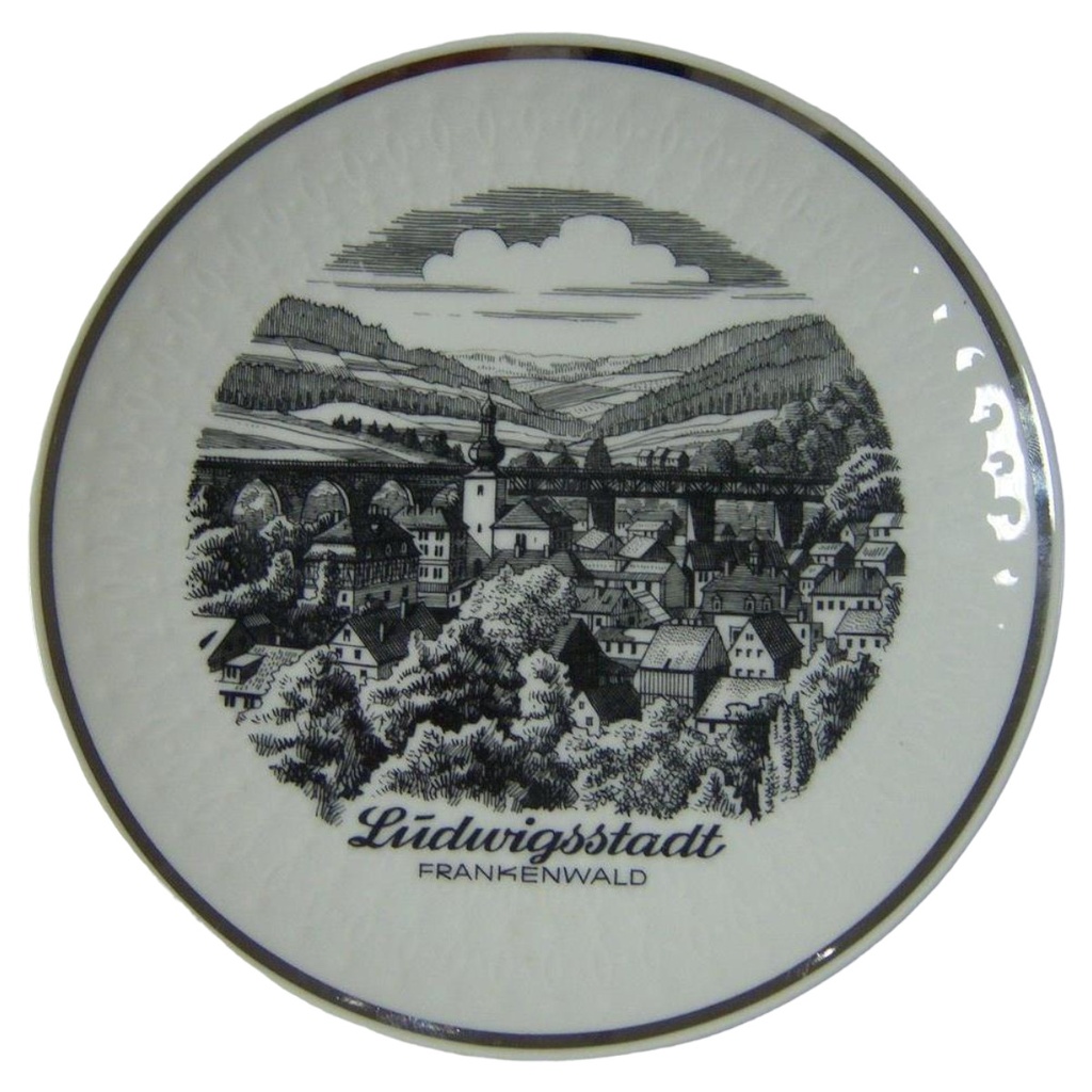 Mitterteich Porzellan Wandteller Sammelteller Lüdwigsstadt Frankenwald D 19,5 cm