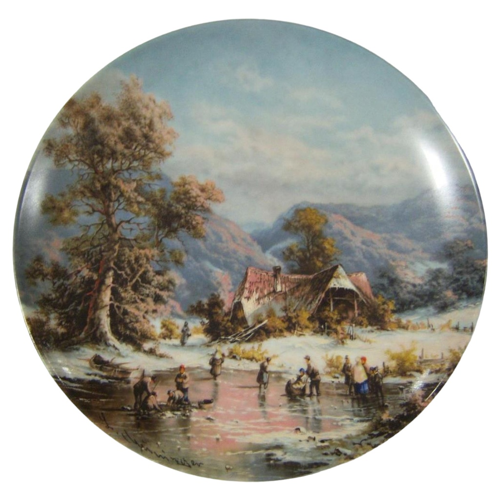 Fürstenberg Romantische Winterimpressionen 1987 Zweite Ausgabe Wandteller