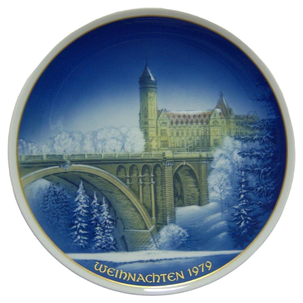 Rosenthal Weihnachtsteller Luxemburg 6. Weihnachten 1979 Helmut Drexler
