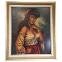 Gerahmtes Wandbild Gemälde von Torino Spanierin