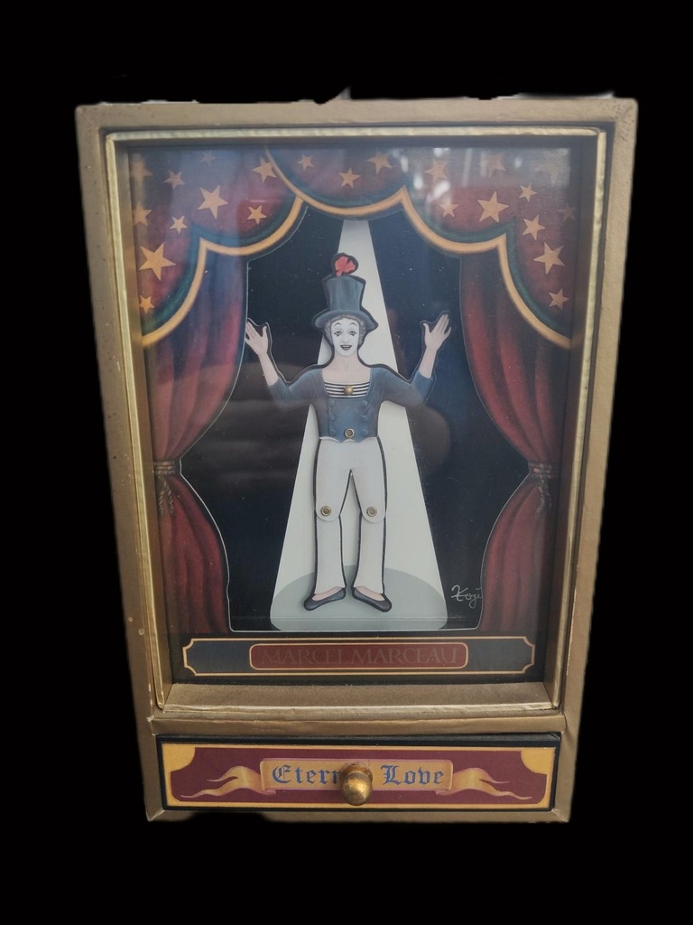 [1785175] Koji Murai Musical Box Marcel Marceau Spieluhr mit Schublade 1987