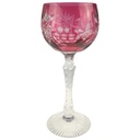 Weinglas Weinrömer Römerglas Überfangglas Schleuderstern Rosa Goldrubin gebraucht - sehr gut