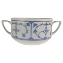 Suppentasse H 6 L 16 B 10,7 Jaeger & Co Indisch Blau Strohblume Porzellan gebraucht-sehr gut