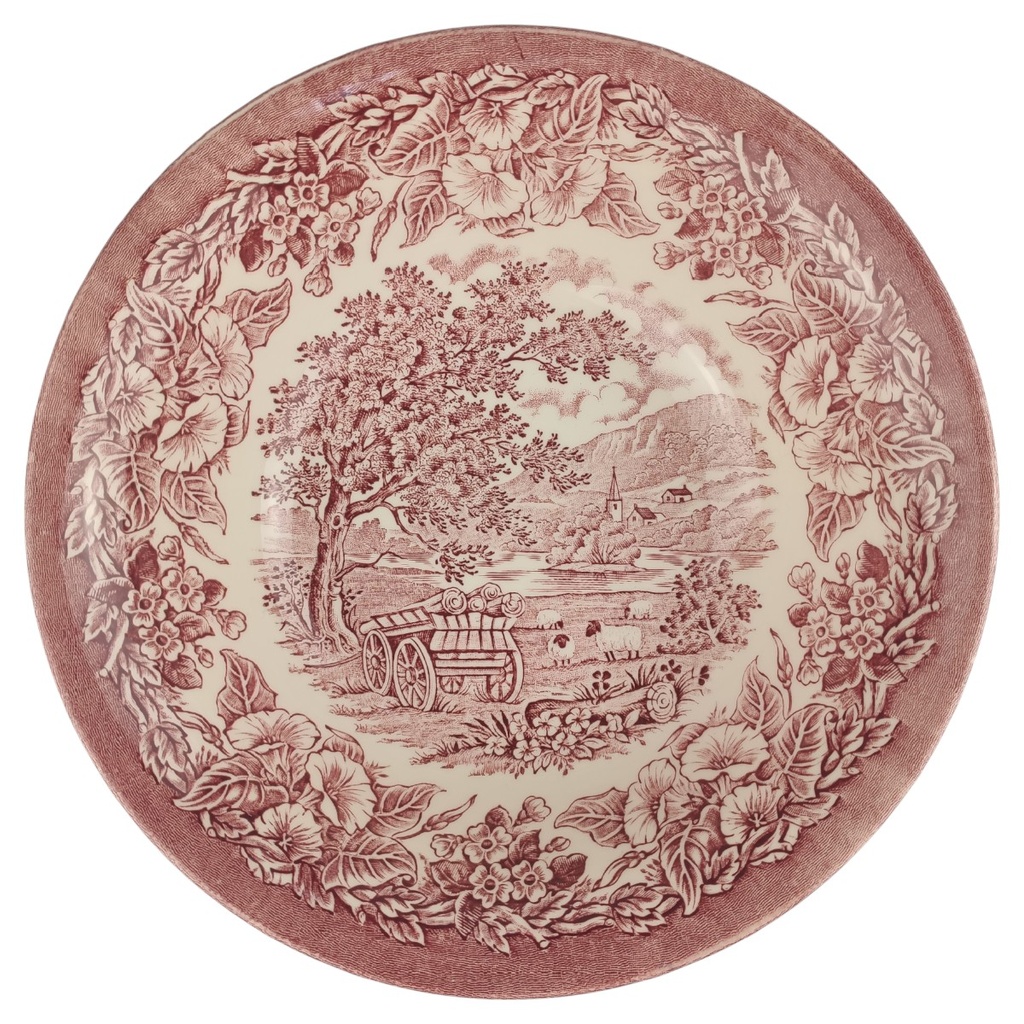 [1806413] Schüssel 21,8 cm English Ironstone Tableware (EIT) Baumstäme auf Wagen gebraucht - sehr gut