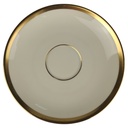 Untertasse für Kaffee groß 15 cm Fürstenberg Fürstin Goldrand 01650 Beige gebraucht - sehr gut