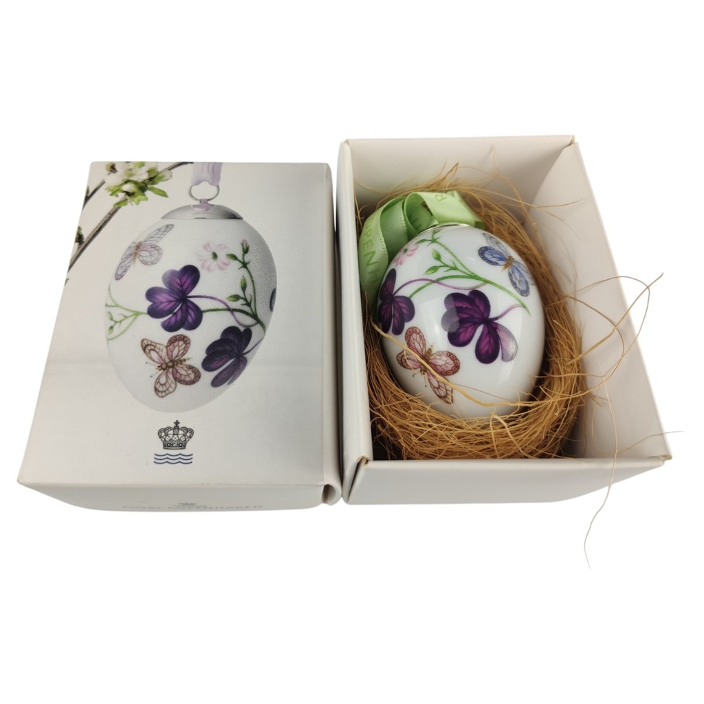 [1820712] Osterei Royal Copenhagen Blumendekor Schmetterlinge Blumen Ei gebraucht - sehr gut