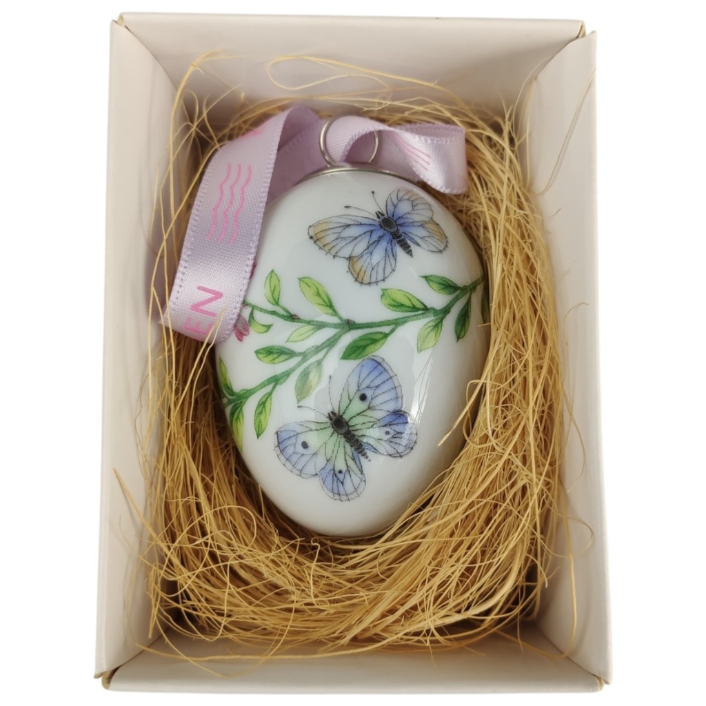 [1820763] Osterei Royal Copenhagen Blumendekor Schmetterlinge Blumen Ei gebraucht - sehr gut