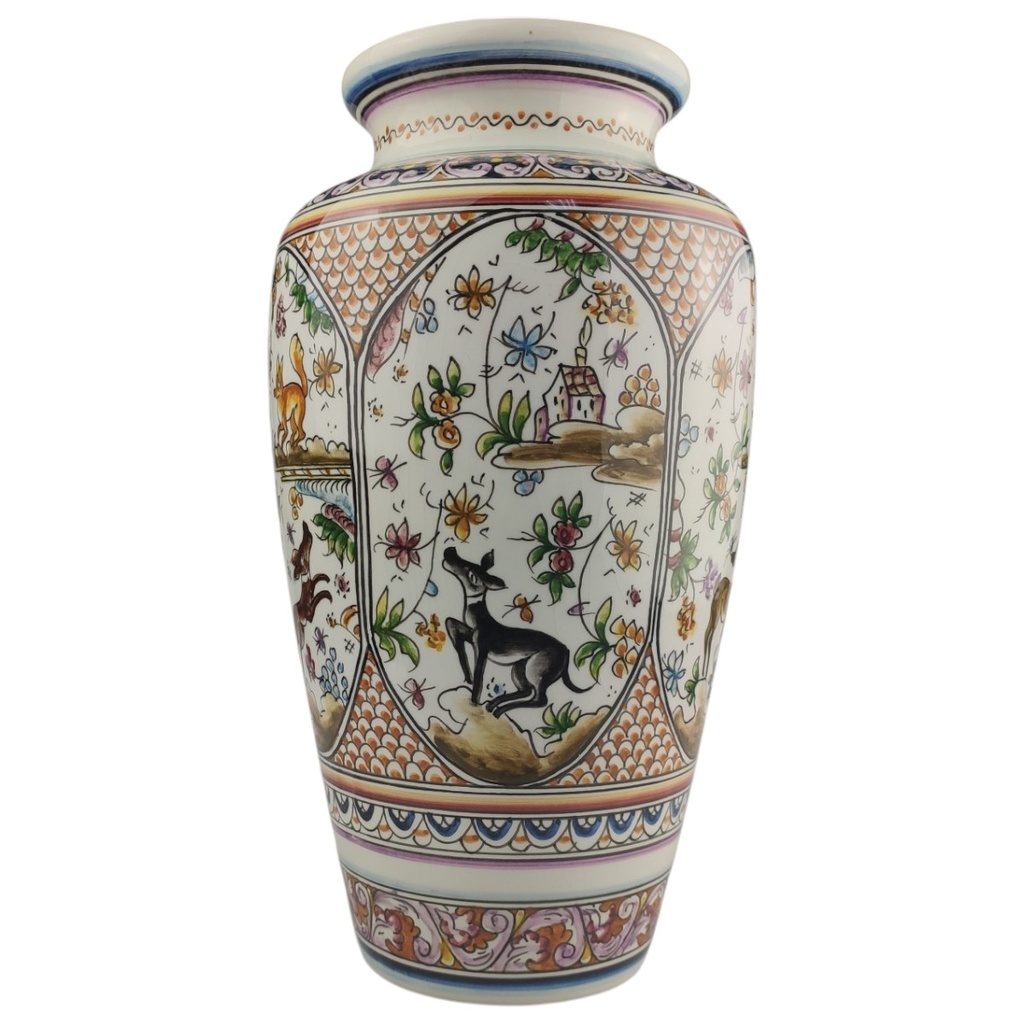 Vase Blumenvase 29 cm Wildtiere Portugal gebraucht - gut