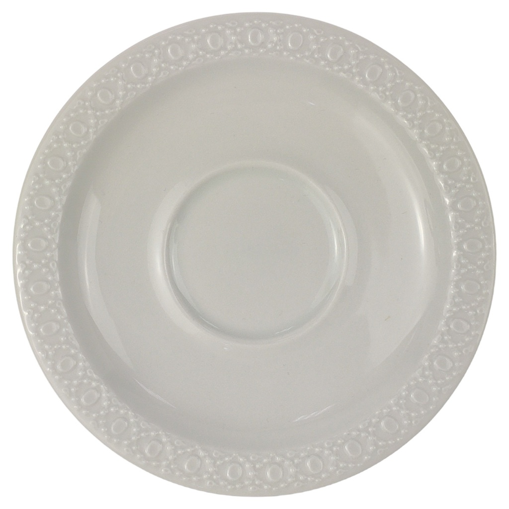 [458110500U] Untertasse Schumann Arzberg Reliefrand rosa Rose gebraucht - gut