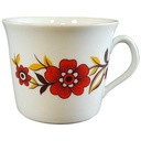 Kaffeetasse Tasse Tirschenreuth Rote Blumen gebraucht - gut