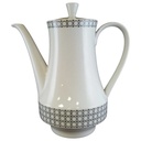 Kaffeekanne Kanne 1,3 L Winterling Kirchenlamitz schwarze Kreise Schwarz gebraucht - sehr gut