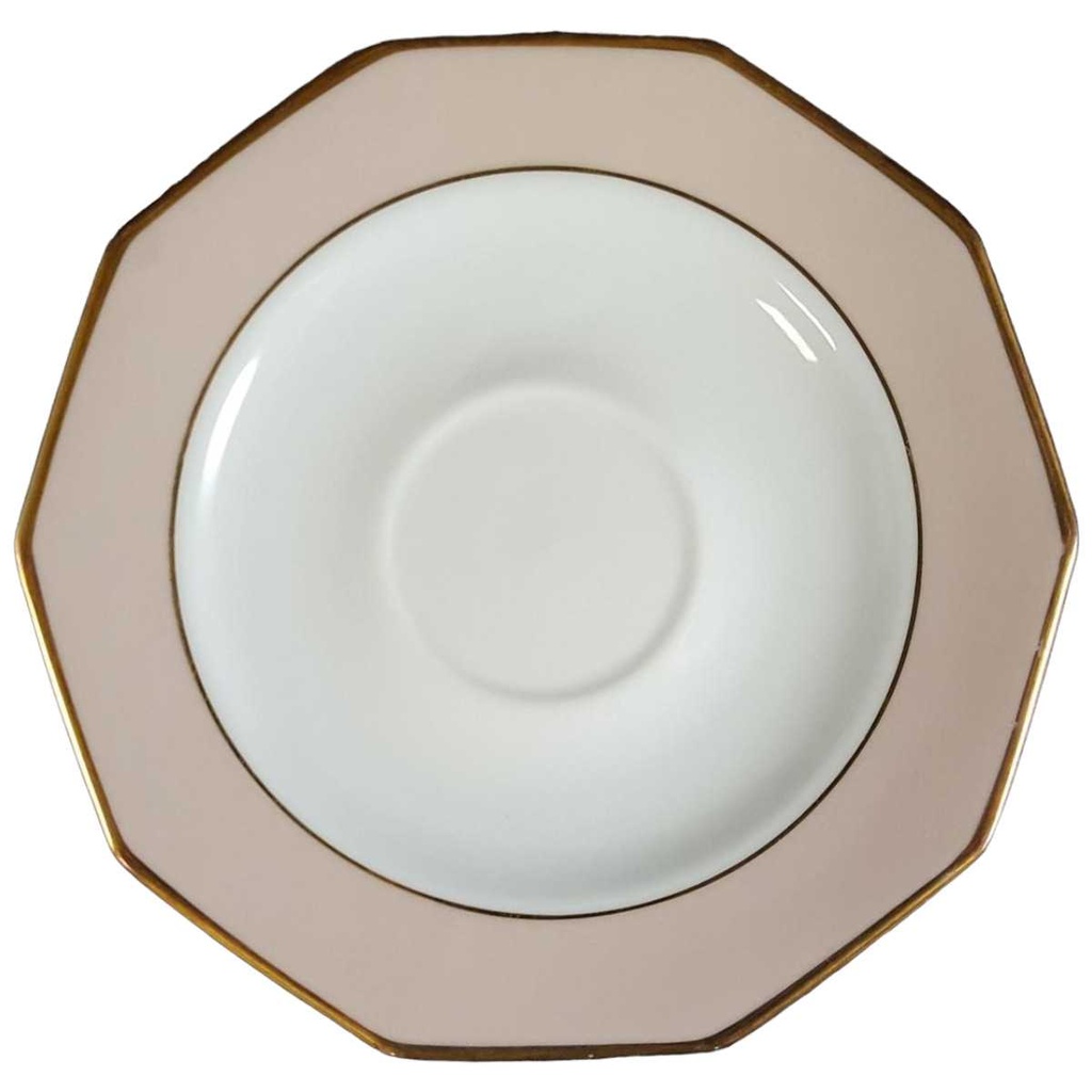 Untertasse für Kaffee 15,3 cm Winterling Kirchenlamitz La Belle Roseband Rosa