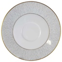 Untertasse für Tee 15,2 cm Königl. pr. Tettau Ria 1347 grauer Rand Grau
