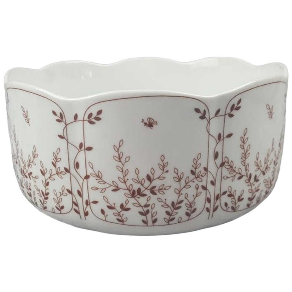 Schüssel 18 cm Tirschenreuth Fleur Blätterzauber Braun