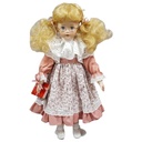 Gilde Handwerk Porzellanpuppe Sammlerpuppe mit Ständer H 45 cm