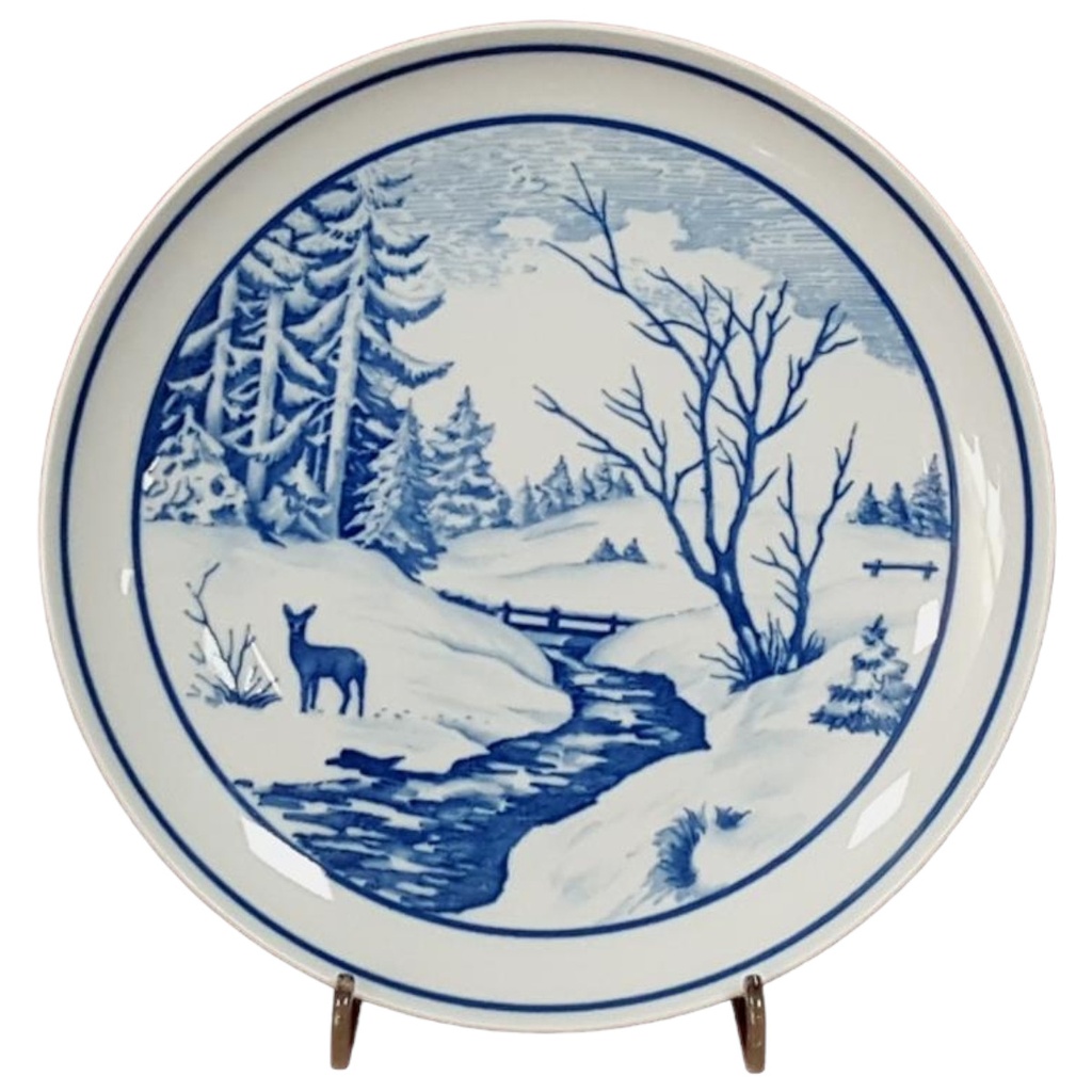 [458119823] Hutschenreuther Porzellan Wandteller Winterlandschaft D 19,8 cm
