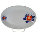 Servierplatte Speiseplatte Fleischplatte Steakplatte Winterling Marktleuthen Blumenmotiv bunt gebraucht - gut