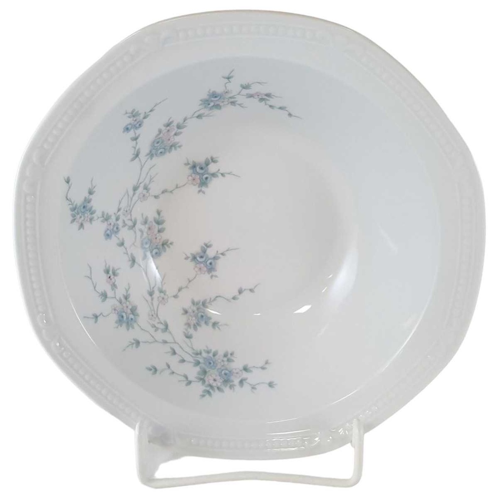 Schüssel Servierschüssel 22,3 cm Mitterteich Form 2040 Sissi Blau Rosa Blumendekor Blumen