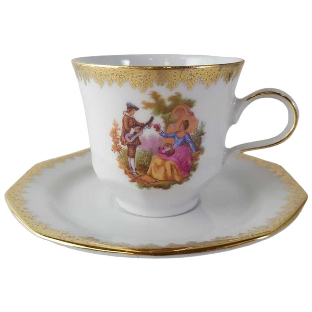 [45812880] Espressotasse mit Untertasse & Winterling Marktleuthen Fragonard Liebespaar