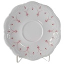 Untertasse für Kaffee 14,2 cm Schirnding Bavaria Opera rosa Dekor gebraucht - gut