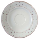Untertasse für Kaffee 15,2 cm Marienbad Ingres Weiss Rote Rauten