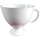Kaffeetasse Tasse Goldrand 0,15 L AK Kaiser Porzellan Form 40 Reliefdekor Weiß gebraucht - sehr gut