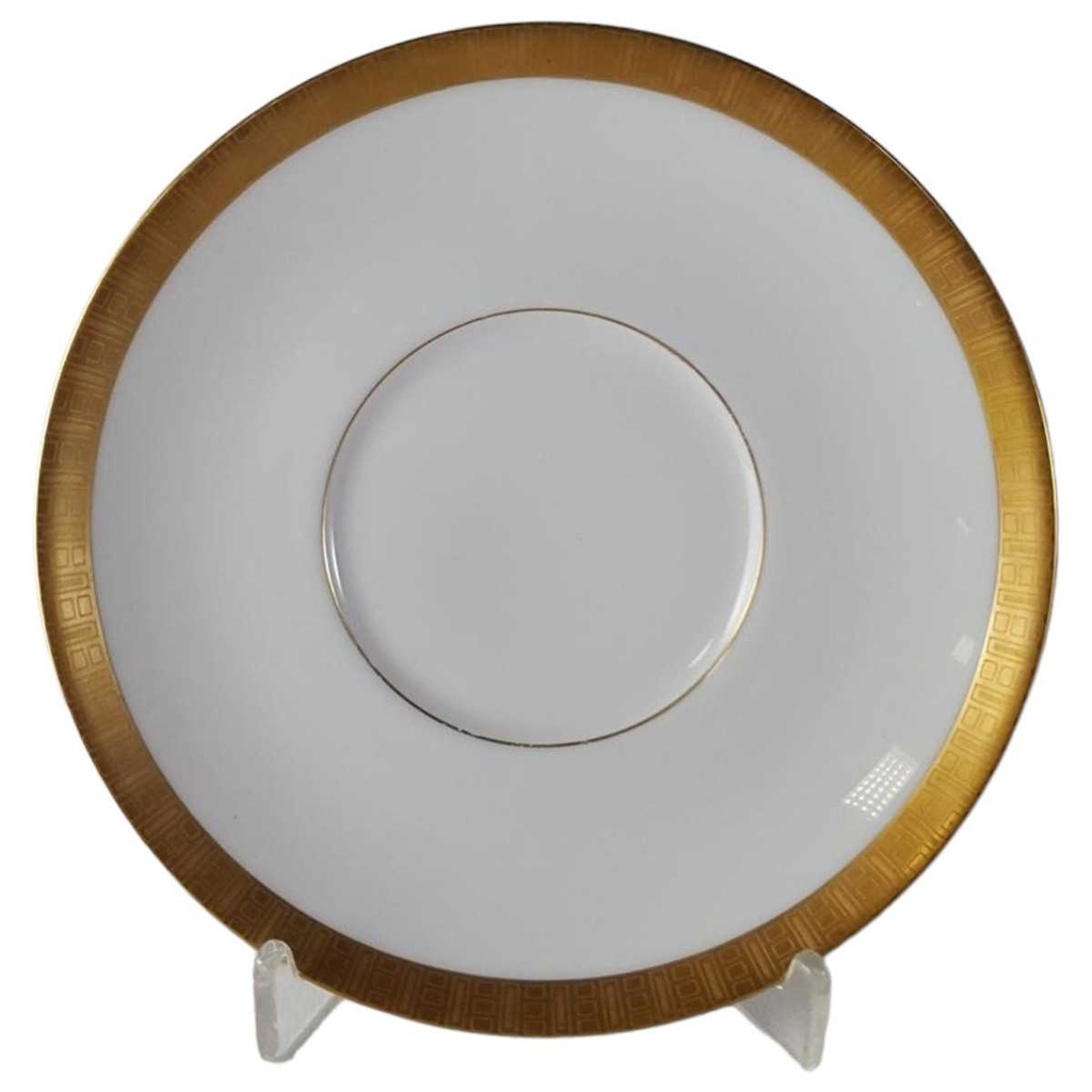 [45813591] Untertasse für Kaffee Goldrand Golddekor 14,5 cm Eschenbach Alte Formen W5945 gebraucht - gut