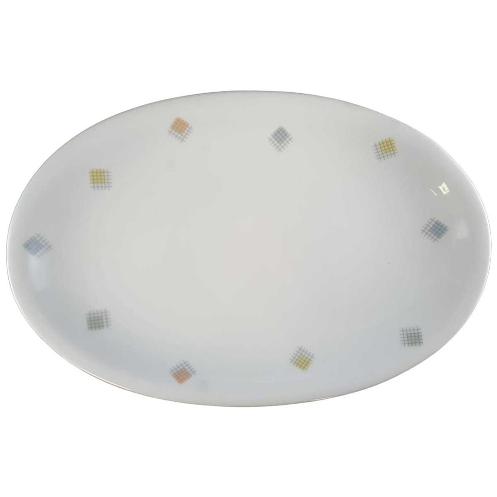 [45813607] Servierplatte Speiseplatte Fleischplatte Steakplatte 31x21,2 cm Seltmann Weiden Liane Rautendekor 23559