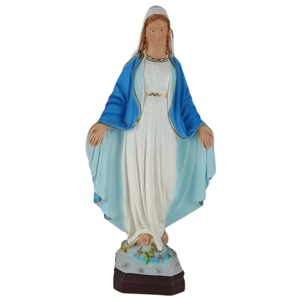 [458138997] Skulptur Figur Heiligenfigur Heilige Maria Kunststoff H 38 cm