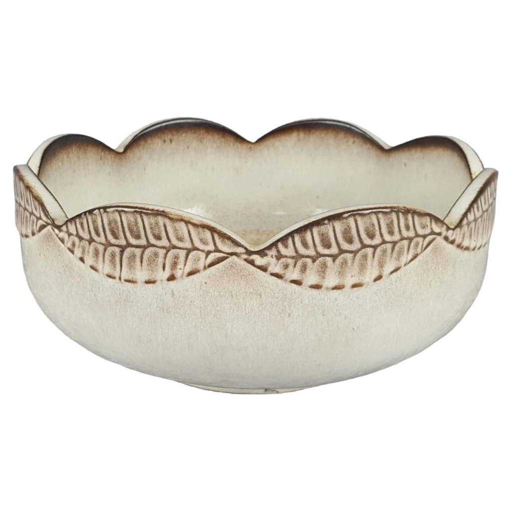 [458139142] Steinzeug Schüssel braun D 18,9 cm
