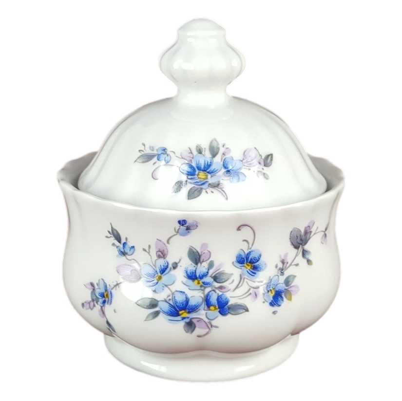 [458139208] Zuckerdose Retsch Wunsiedel Blau Blumendekor Blumen gebraucht - gut