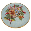 Vietri Keramik Platte Wandteller Sammelteller Blumenmotiv D 31,6 cm