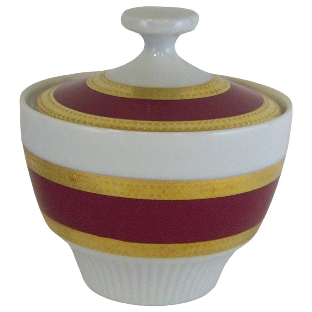 [4581399] Zuckerdose Goldrand Mitterteich Form 870 Rot gebraucht - sehr gut