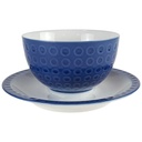 Sauciere 1tlg Arzberg Golfball Blau Weiß gebraucht - sehr gut