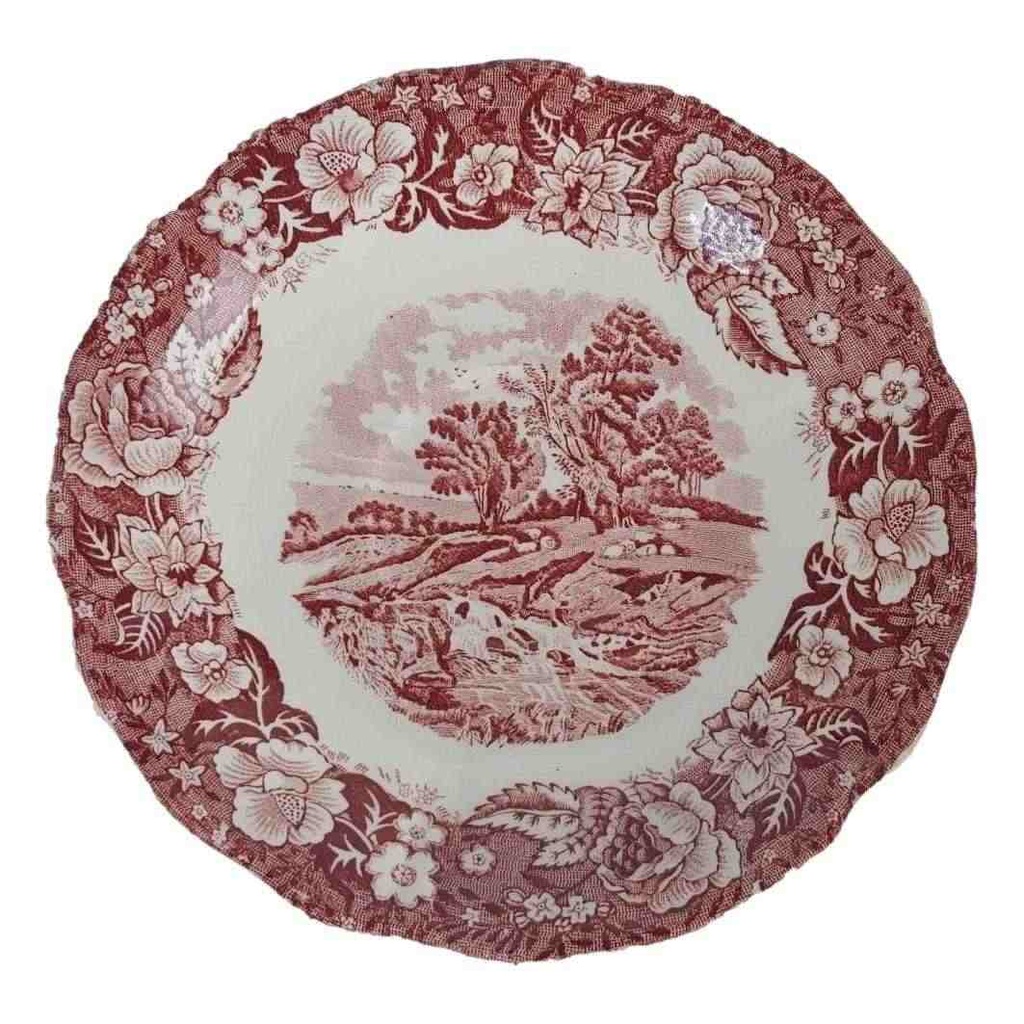 [458140331] Untertasse 15 cm Palissy Thames River Scenes Rot gebraucht - gut