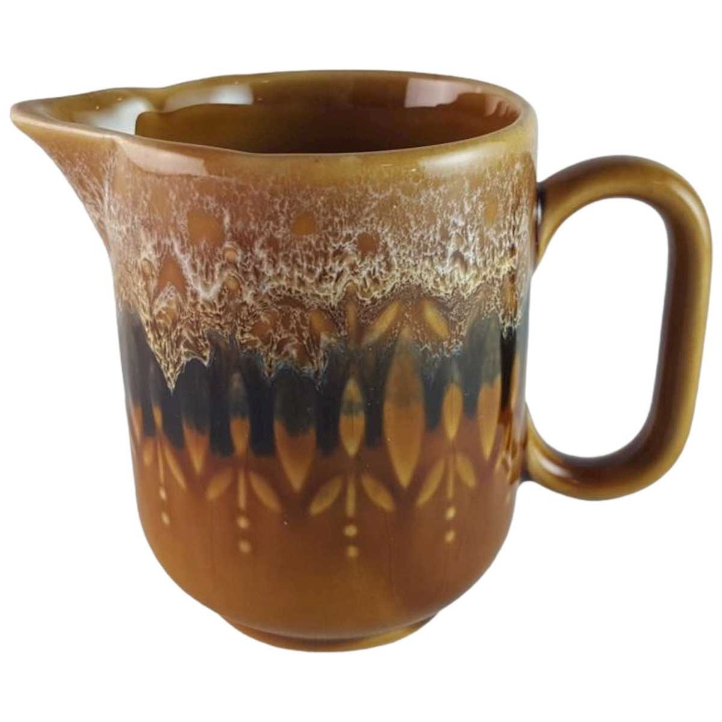 [45814048] Milchkännchen Sarreguemines SDV France Fat Lava braun weiß schwarz gebraucht - gut