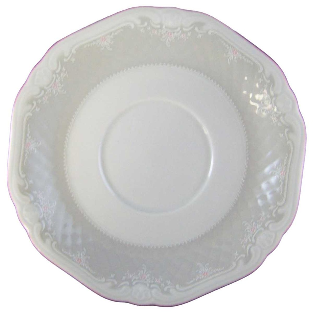 [45814073] Untertasse für Sauciere Eschenbach La Reine Form 800 Graues Blumendekor Blumen gebraucht - sehr gut