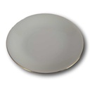 Suppenteller Speiseteller Goldrand 22,2 cm Bareuther elfenbein 551 Bavaria gebraucht - gut