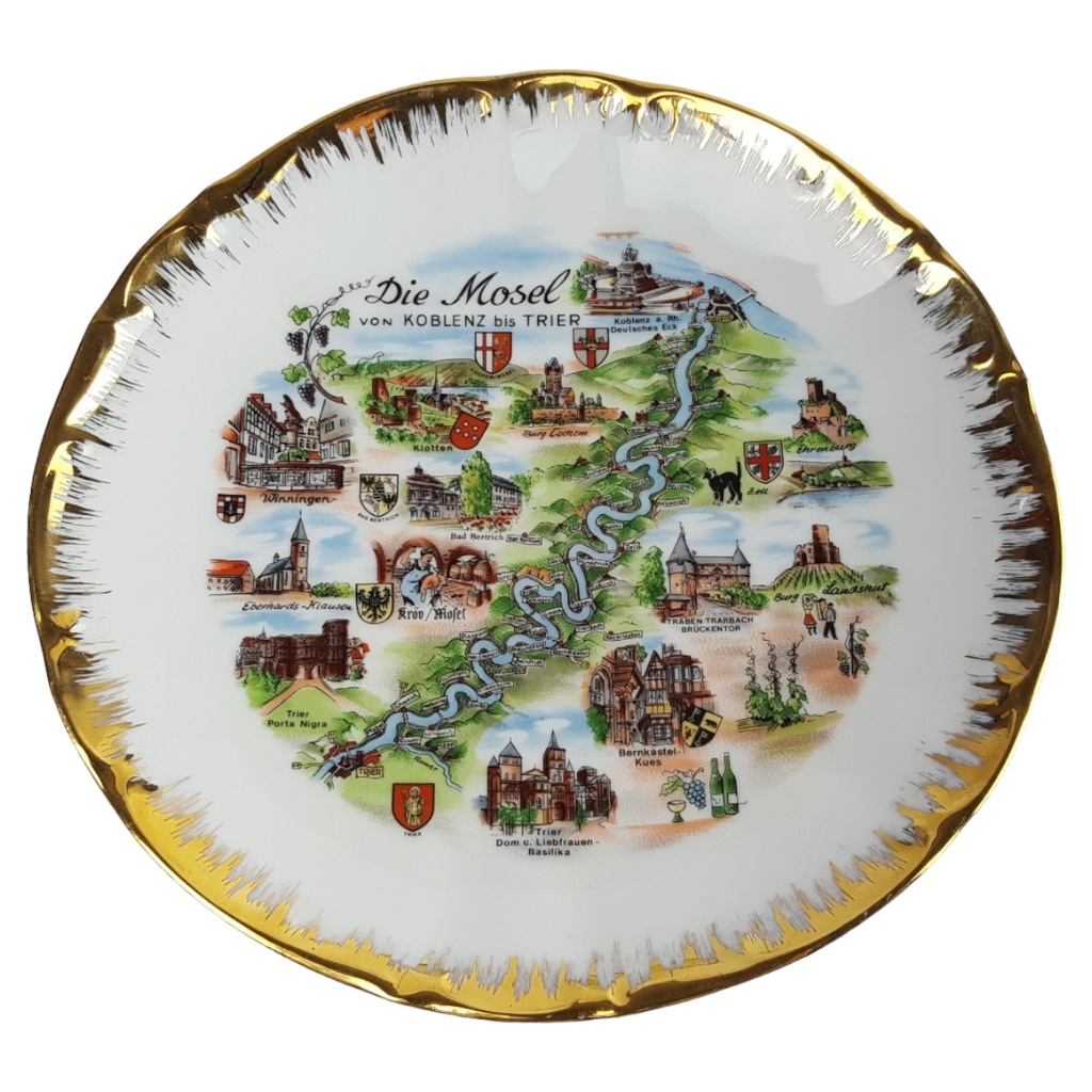 Kunst-Palette Regnitzlosau K&T Bavaria Wandteller die Mosel D 19,8 cm