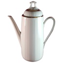 Kaffeekanne Kanne 1,5 L Winterling Röslau weiß Relief braun gold Dekor gebraucht - sehr gut