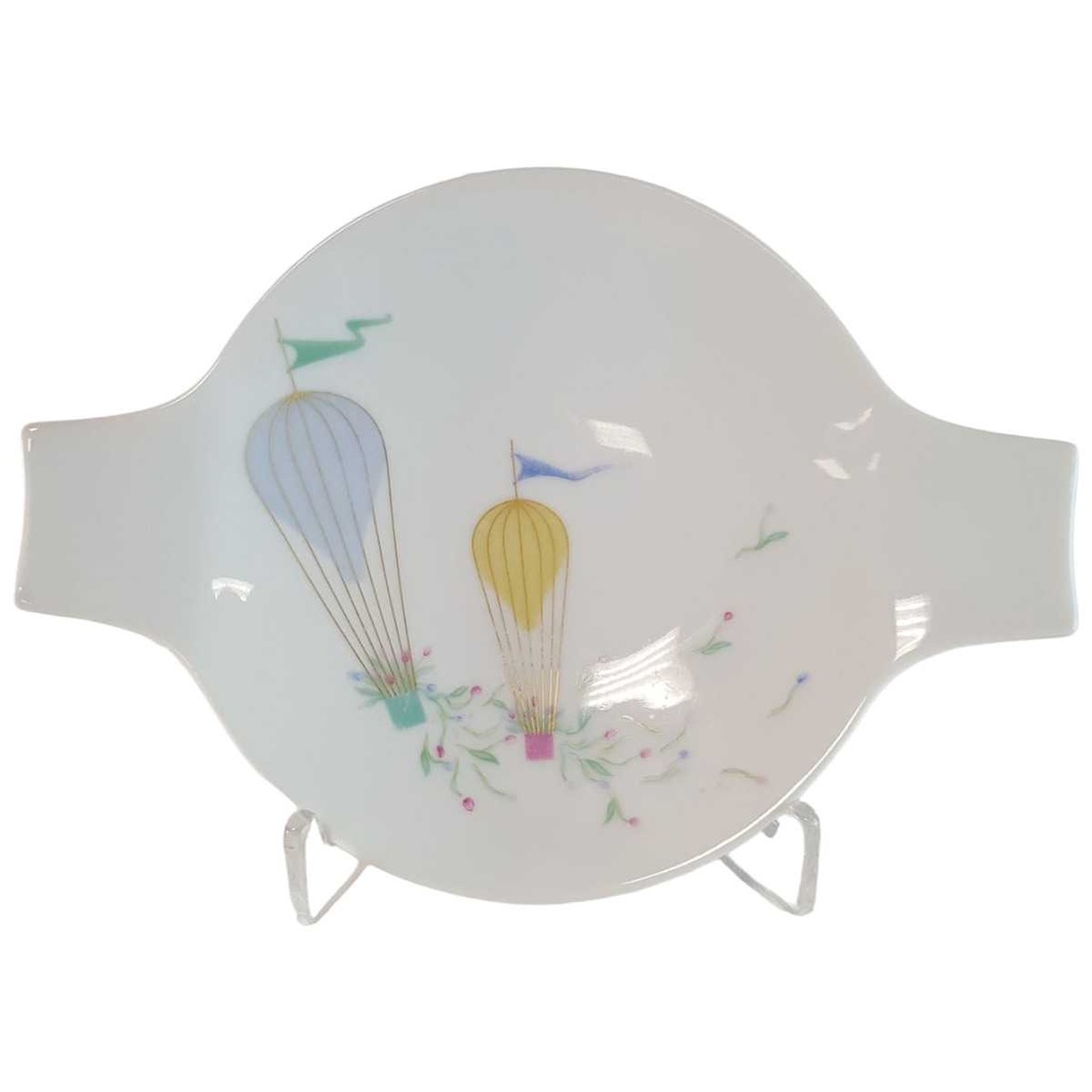 [45814473] Schale mit Griffen 11,7 cm Johann Haviland Form W02454 Heißluftballondekor gebraucht - gut