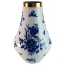 Blumenvase Goldrand 25 cm Jaeger & Co Form 1081 Blumendekor Blau Blumen gebraucht - sehr gut