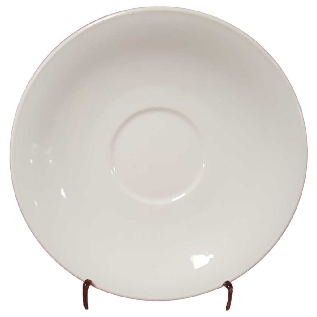 [45814611] Untertasse für Suppe 16 cm Seltmann Weiden Weiß Braun gebraucht - gut