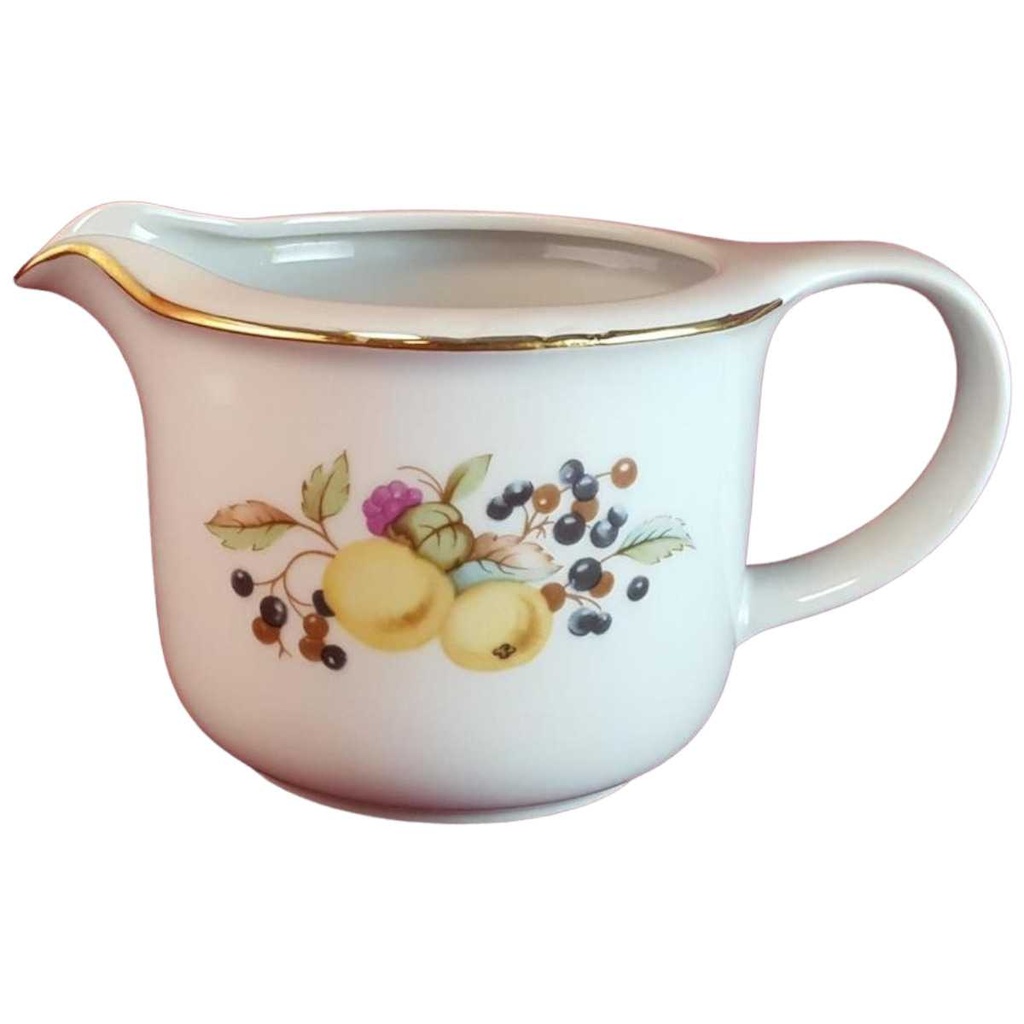 [45814679] Sauciere Goldrand Graf von Henneberg und Obstdekor gebraucht - gut