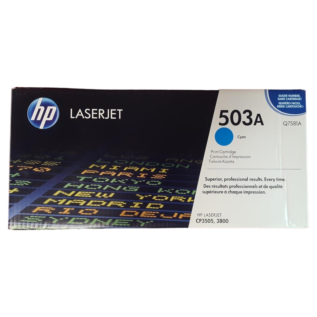 [45814792] Original HP Q7581A Tonerkassete 503A Blau Cyan