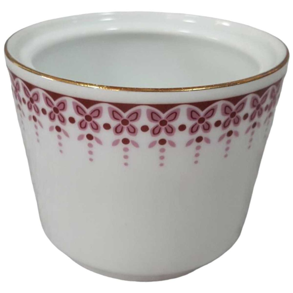 [45814812] Zuckerdose Goldrand Jaeger & Co PMR rotes Blumendekor mit Blumen Rot gebraucht - akzeptabel