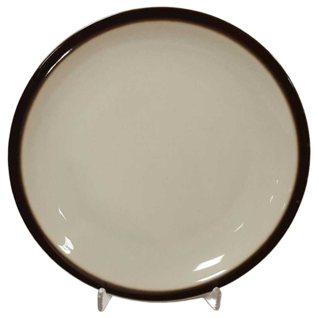 [45814838] Kuchenteller Dessertteller Frühstücksteller 19,4 cm Winterling Röslau Brauner Rand gebraucht - gut